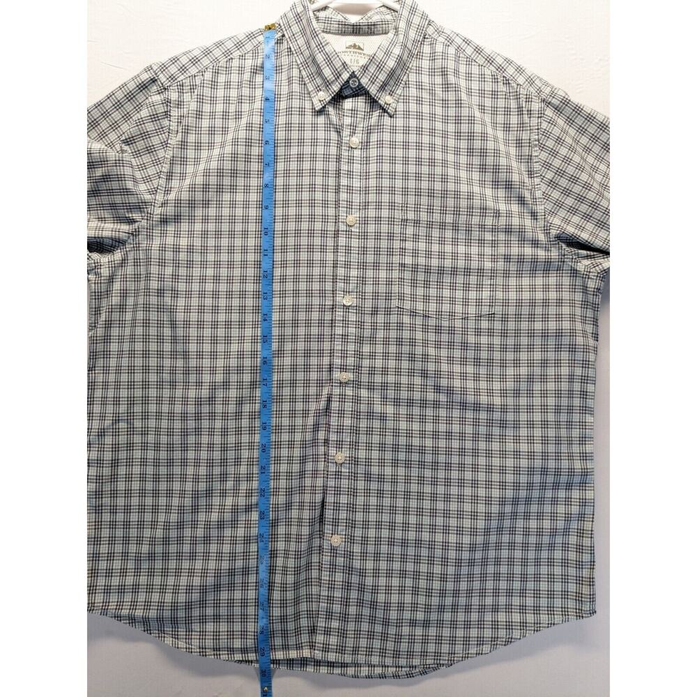 Northwest Territory Blue Plaid Button Down Shirt Mens Large Short Sleeve Pocket - Picture 4 of 7